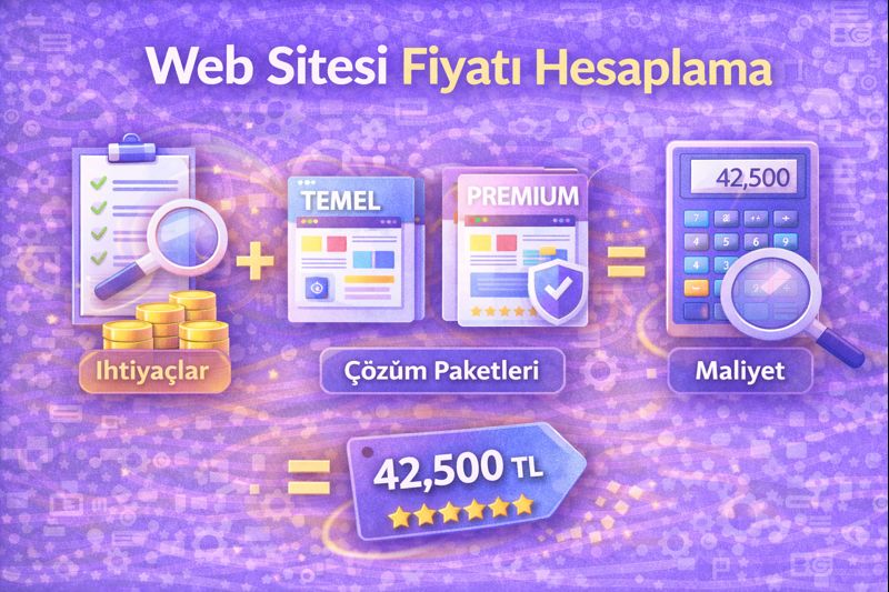 Web sitesi fiyatı hesaplama: ihtiyaç analizi, paket seçimi, ek özellikler ve toplam maliyetin belirlenmesi