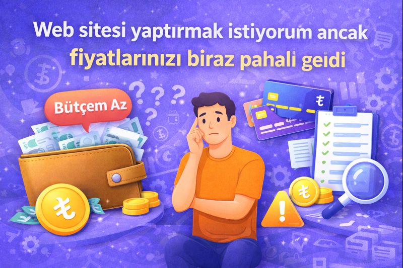 Web sitesi yaptırmak istiyorum ancak fiyatlar pahalı geldi: bütçe, ödeme seçenekleri ve proje kapsamı değerlendirmesi