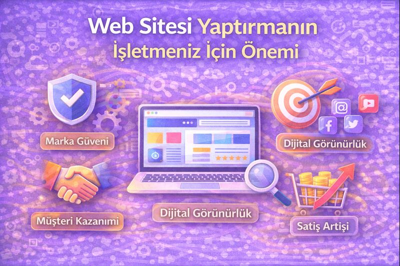 Web sitesi yaptırmanın işletmeniz için önemi: marka güveni, müşteri kazanımı, dijital görünürlük ve satış artışı